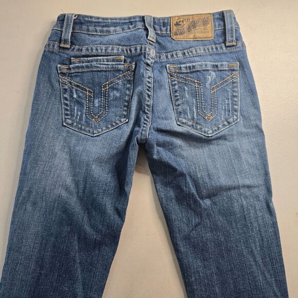 Vigoss Studio Jeans Women's 1/2 26 Blue Slight Distressed Skinny Medium Wash - Picture 13 of 16